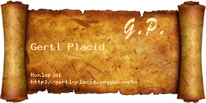 Gertl Placid névjegykártya